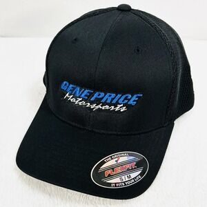 Gene Price Motorsports Racing Hat Cap Stretch Flex S/M Black Outdoors Sports